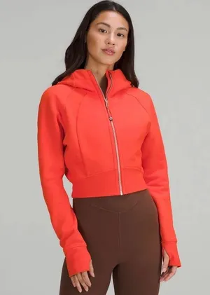 Lululemon Scuba Full-Zip Cropped Hoodie Solar Orange thumbnail 1