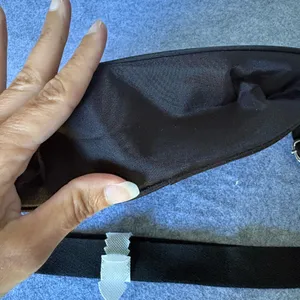 NWOT Lancôme crescent nylon mini shoulder bag black thumbnail 8