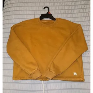 Vuori Womens Large Restore Sweatshirt Drawstring Gold Camel Relaxed Oversized thumbnail 2