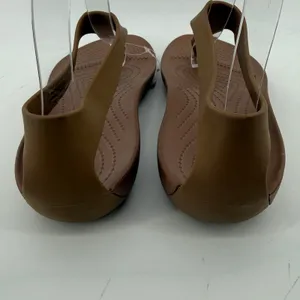 Crocs Serena Flip Sandal Brown Women 6 Slingback Thong Casual Wedge Slip On New thumbnail 5