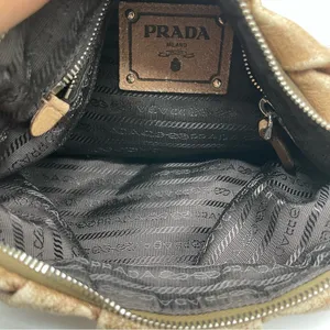 Prada Chain Cervo Lux Leather Cammeo Beige Pink Shoulder Handbag thumbnail 10