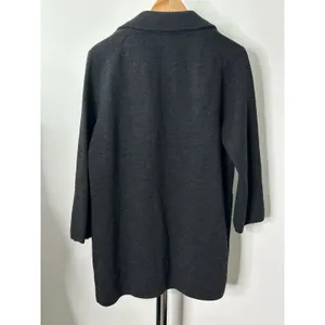 J.Crew Sweater Blazer Charcoal Gray 100% Merino Wool Open Front G7746 S thumbnail 3