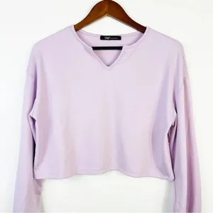 YMI‎ COLLECTIONS Purple Fleece Loungewear Top thumbnail 3