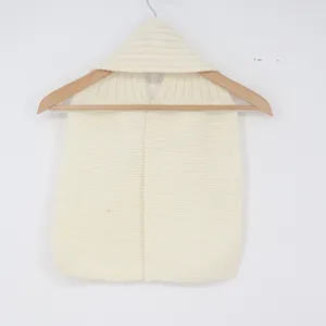 Unbranded Scarf Womens One Size Garter Knit Cream Ribbed Collar Good thumbnail 3