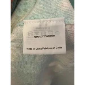 Tory Burch Theo Cardigan Mint White Shibori Tie Dye Striped L thumbnail 4