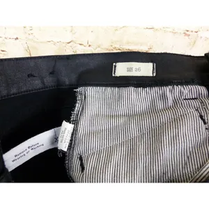 Madewell Jeans Womens 26 Black Skinny Ankle Leather Coated Biker Moto Zip Pocket thumbnail 10