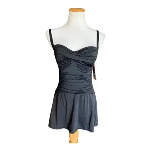 NWT Womens Rose Marie Reid Swimsuit Black Bathing Suit Swimdress - Sz S thumbnail 4