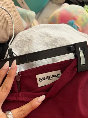 Princess Polly Can’t Sleep Skort Burgundy thumbnail 4