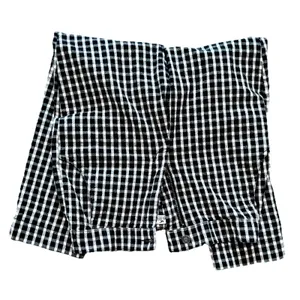 Hollister Pants Womens Size M Black White Plaid Elastic Waist Pockets preppy thumbnail 6