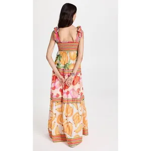 Anthropologie Farm Rio Printed Tiered Maxi Dress Size XL thumbnail 4