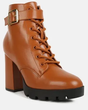 London Rag faux leather lace up boots‎ thumbnail 1