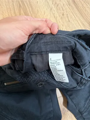 American Eagle Black Moto Jegging Zip Pocket‎ Super Stretch Skinny Jeans Size 4 thumbnail 3