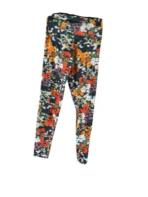 aerie Orange Multicolor Floral Leggings thumbnail 2