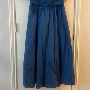 Few Moda O.P.T River Blue Puff Sleeve Midi Dress size Large L thumbnail 3