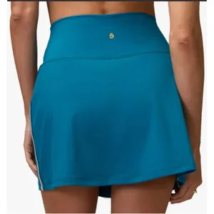 Spiritual Gangster Nyla Mini Skirt Side Stripe Dark Turquoise Teal Green Small thumbnail 2