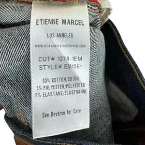 Etienne Marcel Designer Dark Wash Red Ribbon Side Zipper Cropped Jeans Size‎ 24 thumbnail 9