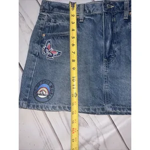 Wild Fable Denim Mini Skirt With Patches Women’s 8 NWT thumbnail 6