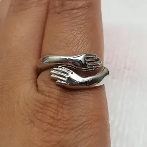 Silver Adjustable Hug Ring thumbnail 2