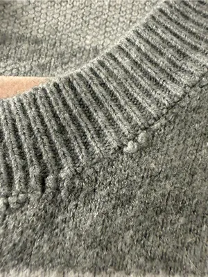Sincerly Jules Gray & Cream Bow-Check Crewneck Sweater thumbnail 4