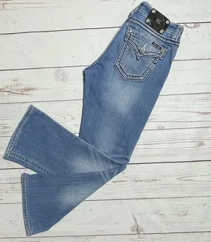 Miss Me Loose Saddle Stitching Bootcut Jeans thumbnail 3