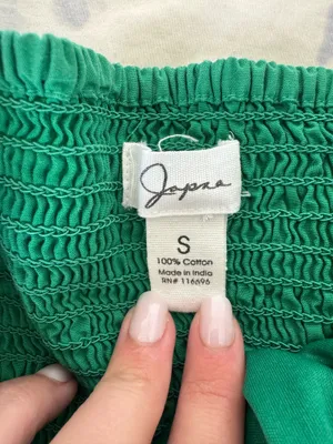 Green corset crop top thumbnail 3