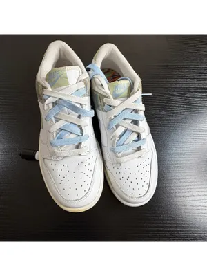 Size US 7.5 Y3 NIKE DUNK LOW White/Pistachio-Ice Blue Women's thumbnail 6
