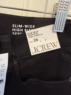 J. Crew Slim-wide Jean Black Rinse Wash Size 26 thumbnail 6