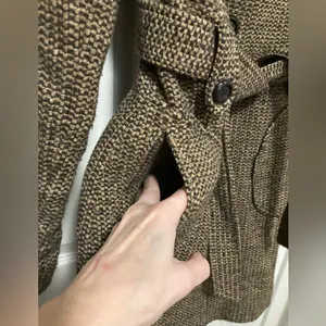 *American Rag Vintage Brown Tweed Wool Blend Pea Coat Jacket thumbnail 6