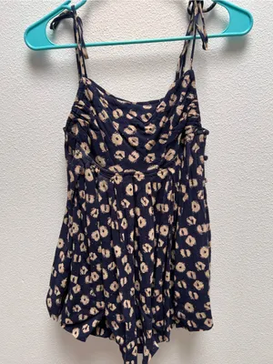 Free People Molly Sleeveless Cotton Tunic in Indigo Size XS thumbnail 2