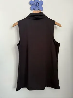 Tommy Bahama Large Active 1/4 Zip Collar Sleeveless Shirt Black Golf Outdoor thumbnail 3