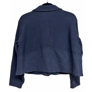 Lululemon Textured Cropped Jacket Zip Up Black Women's Size‎ M/L thumbnail 2