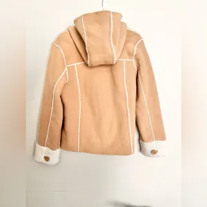 Old Navy Sherpa Lined Fleece Coat Full Zip button down women’s size large thumbnail 3