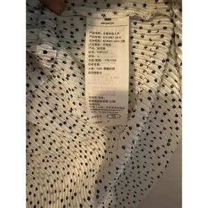 Abercrombie‎ & Fitch White Polka Dot Pleated Smocked Cami Peplum Top Large thumbnail 3