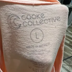 Unif Cookie Collective Unisex Orange Graphic T-Shirt Peach Emoji Short Sleeve Size L thumbnail 10