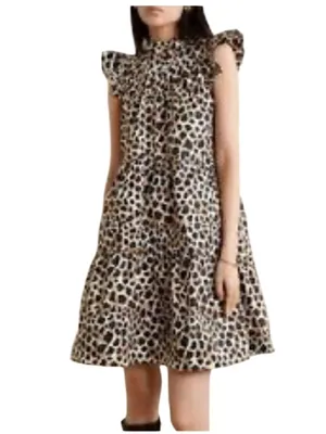 New York Leopara Print Tiered Ruffle Dress. Size Medium NWOT thumbnail 3
