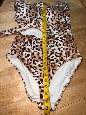 Aerie One Piece Full Coverage Swimsuit Animal Print Medium BNWTS $59.96 thumbnail 13
