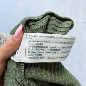 Abercrombie & Fitch Ribbed Knit Midi Skirt Size XSP in Green thumbnail 4
