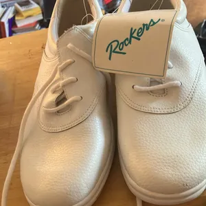 Classic White Leather ladies Shoes 8 brand new thumbnail 3
