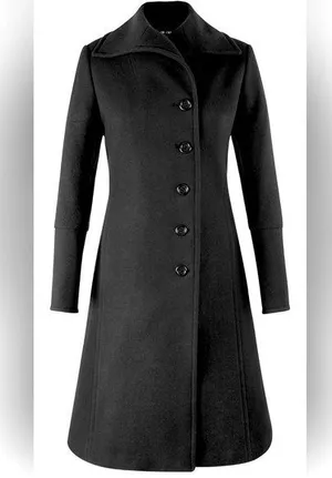 André Badi Wool Black Coat sz XXS thumbnail 1
