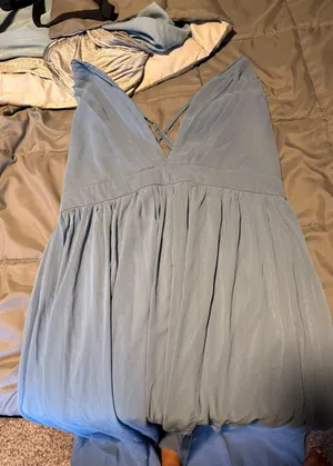 Lulus Bridesmaid Dress Blue Dusty thumbnail 1