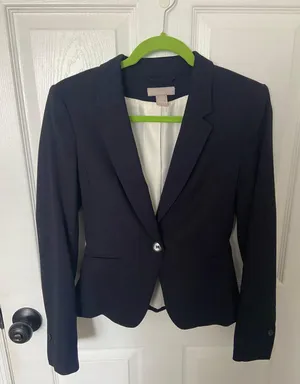 H&M Navy Blue Blazer thumbnail 3