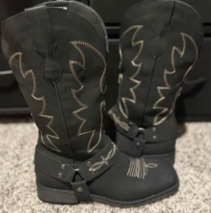 Cushionare Black Western Embroidered Women's Boots thumbnail 1