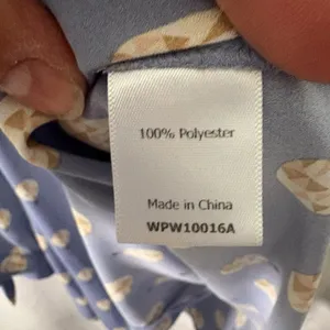 41 Hawthorn Top 2X Cute Blue Silky Hot Air Balloon Print Shirt Blouse Tie Sleeve thumbnail 7