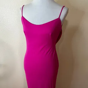 Katie May Damn Gina Low Back Gown dress in electric pink WOMENS SMALL thumbnail 3