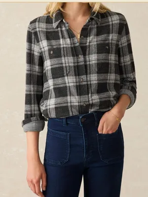 Faherty The Legend Sweater Shirt Size Small Plaid‎ thumbnail 1