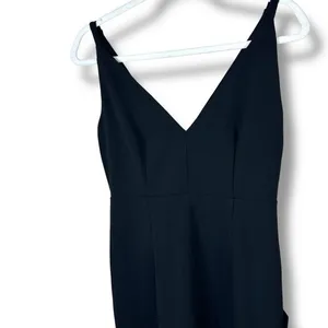 NEW Lulus Melora Black Crepe Bodycon Mermaid Sleeveless Flared Maxi Dress Medium thumbnail 6