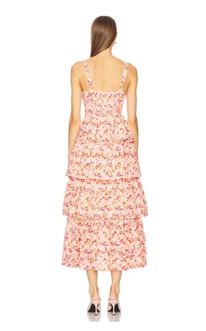 Midsummer Dress ASTR the Label Floral Tiered Maxi thumbnail 2