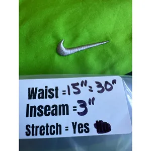 Nike Dri-FIT Tempo Running Shorts Lime Green Blue Women Large 211646-328 thumbnail 4