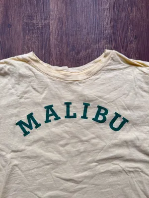 Lucky Brand Women’s Butter Yellow “Malibu” Graphic Cropped T-Shirt - Size S thumbnail 4
