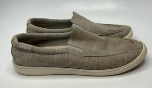 Crocs‎ citiline tan canvas slip on shoes size 8 thumbnail 1